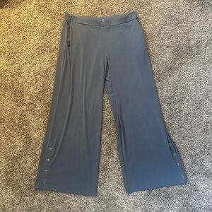 Susan Graver Women's Wide-Leg Pants in Slate Gray